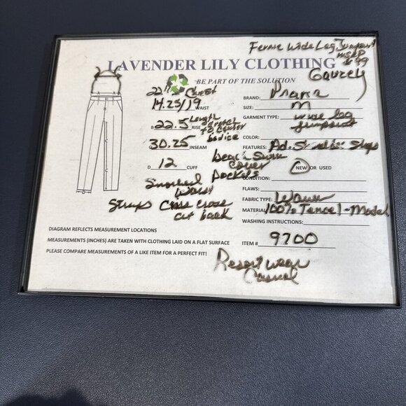 Prana Women's M  Fernie Wide Leg Jumpsuit Swim Coverup Gauzy White NWT 9700 - Picture 16 of 16